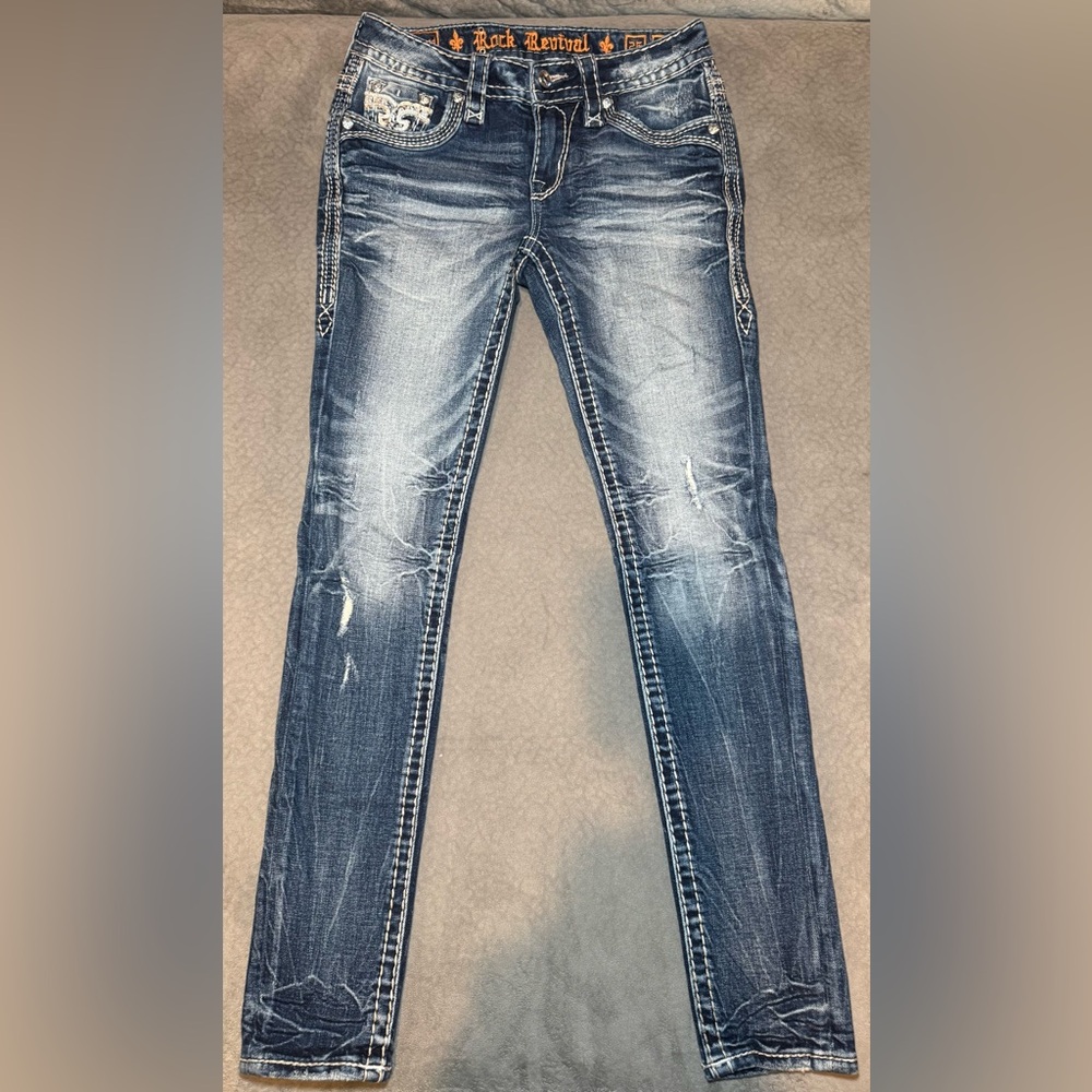 EUC Buckle Rock Revival Rosewood Skinny Stretch Jean Size 25